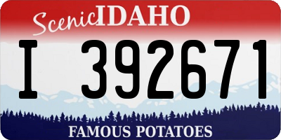 ID license plate I392671