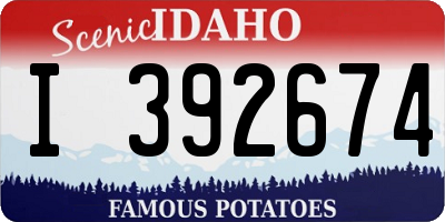 ID license plate I392674