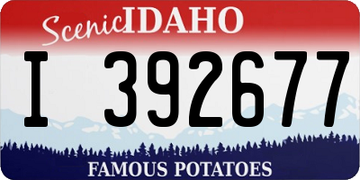 ID license plate I392677