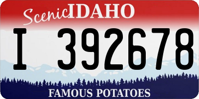 ID license plate I392678