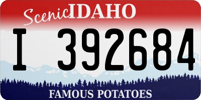 ID license plate I392684