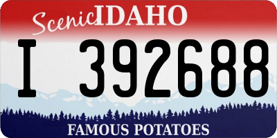 ID license plate I392688