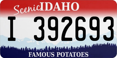 ID license plate I392693