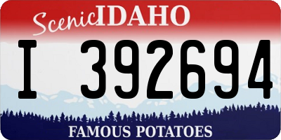 ID license plate I392694