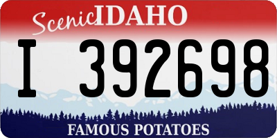 ID license plate I392698