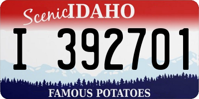 ID license plate I392701