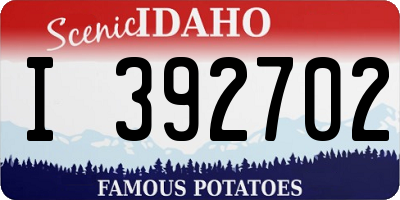 ID license plate I392702