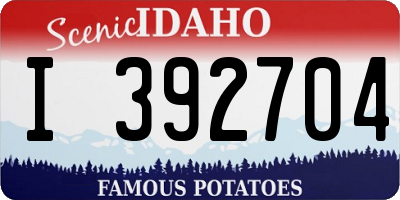 ID license plate I392704