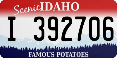 ID license plate I392706
