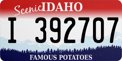 ID license plate I392707