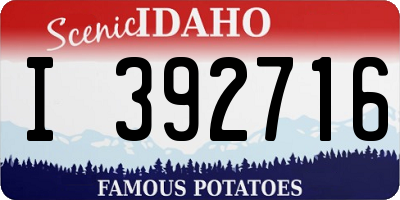 ID license plate I392716