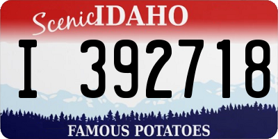 ID license plate I392718