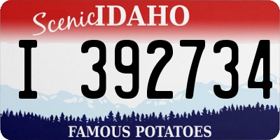ID license plate I392734