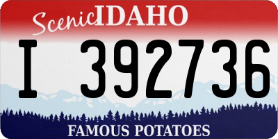 ID license plate I392736
