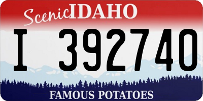 ID license plate I392740