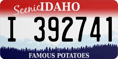ID license plate I392741