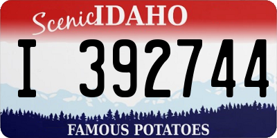 ID license plate I392744
