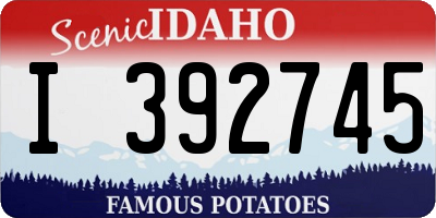ID license plate I392745