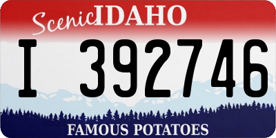 ID license plate I392746