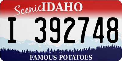 ID license plate I392748