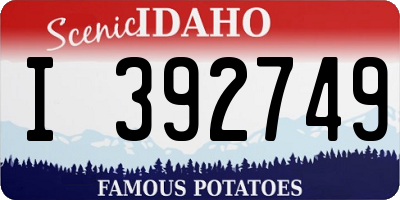 ID license plate I392749