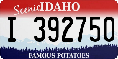 ID license plate I392750