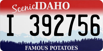 ID license plate I392756
