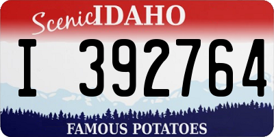 ID license plate I392764