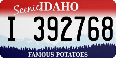 ID license plate I392768