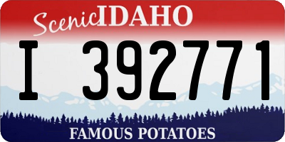 ID license plate I392771