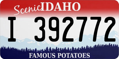 ID license plate I392772