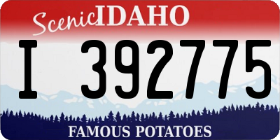 ID license plate I392775