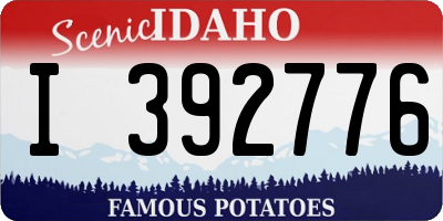 ID license plate I392776
