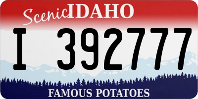 ID license plate I392777