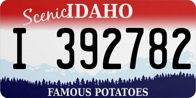 ID license plate I392782