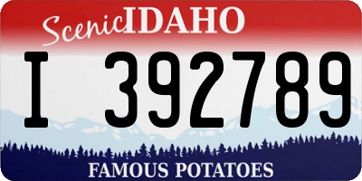 ID license plate I392789