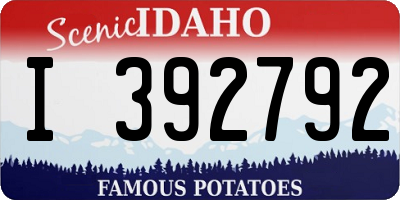 ID license plate I392792