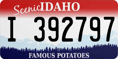 ID license plate I392797