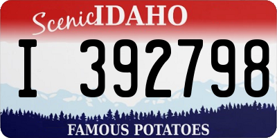 ID license plate I392798