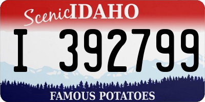 ID license plate I392799