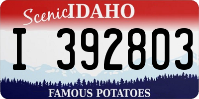 ID license plate I392803