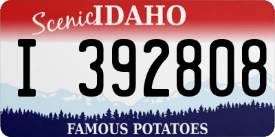 ID license plate I392808