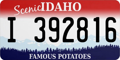 ID license plate I392816