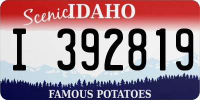 ID license plate I392819