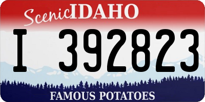 ID license plate I392823