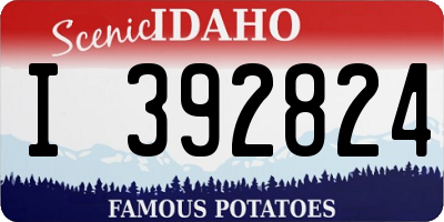 ID license plate I392824