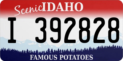 ID license plate I392828