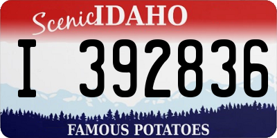 ID license plate I392836