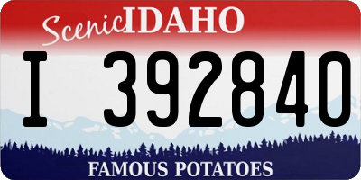 ID license plate I392840