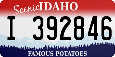 ID license plate I392846